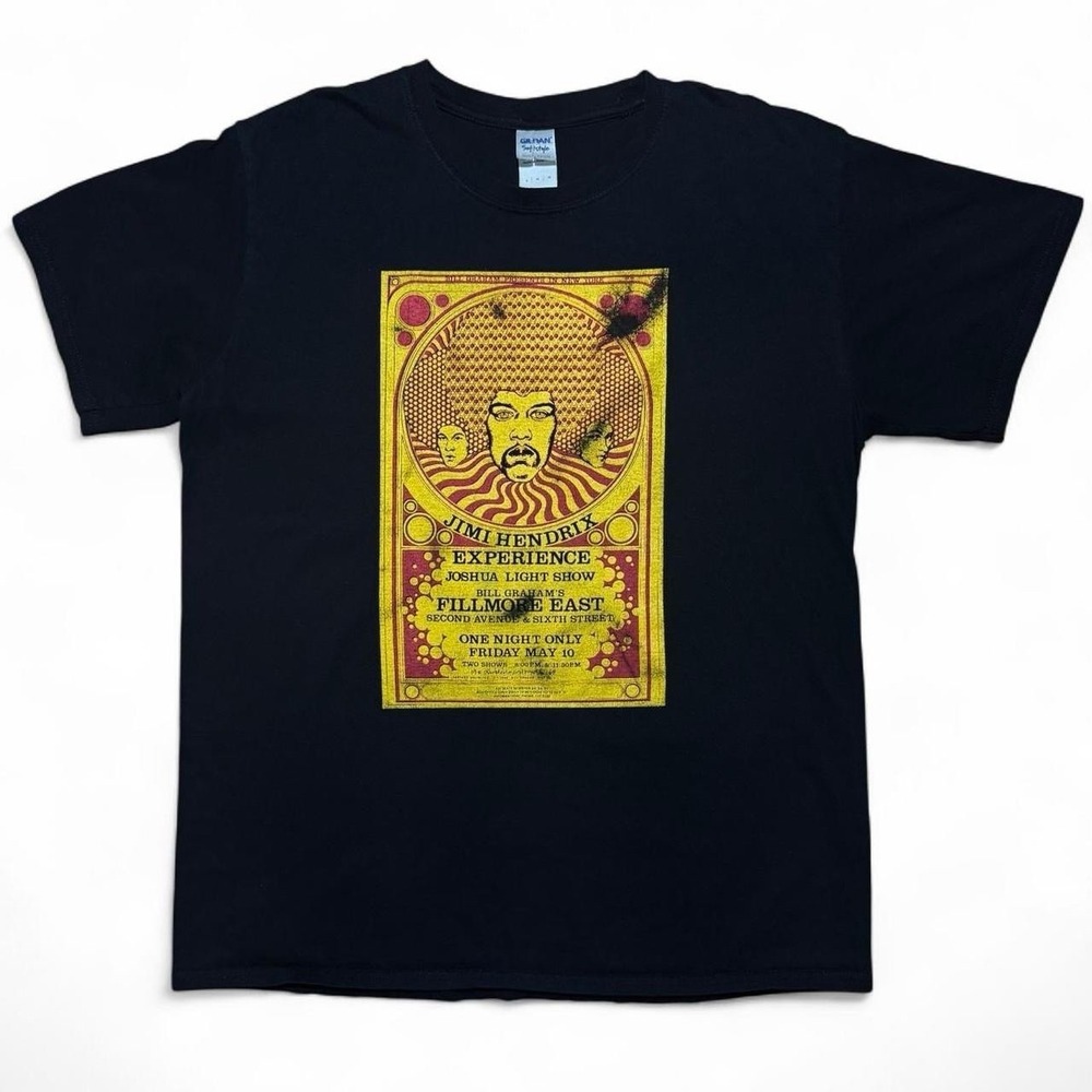 Vintage Y2K Jimi Hendrix Experience Band Concert Psych Rock Tour Merch T-shirt